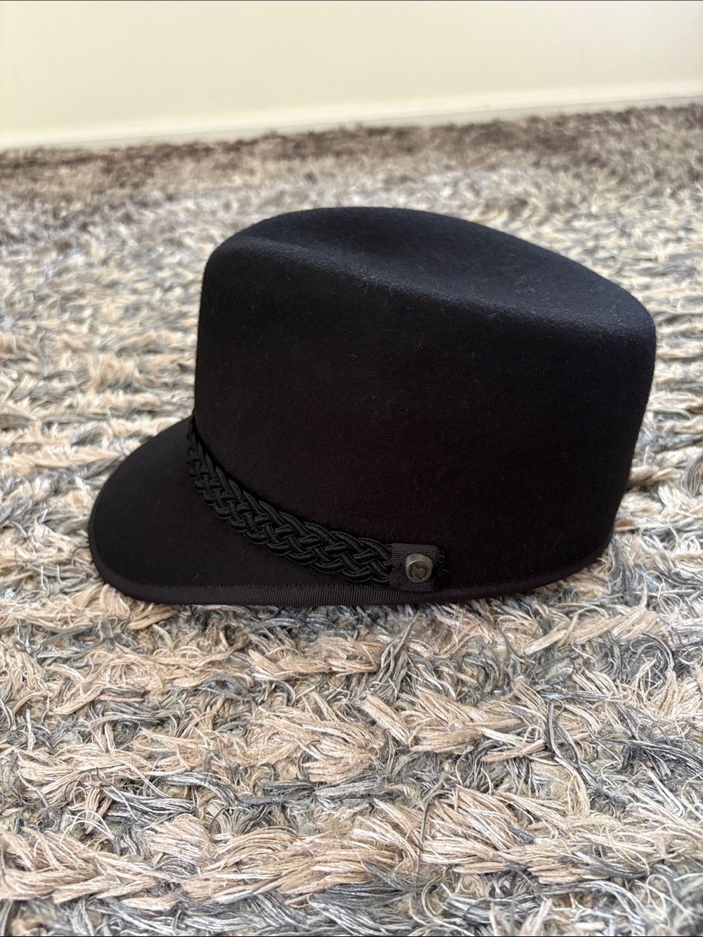 Eric Javits New York Black 100% Wool Water Repellent Newsboy Cap One Size - Picture 3 of 13